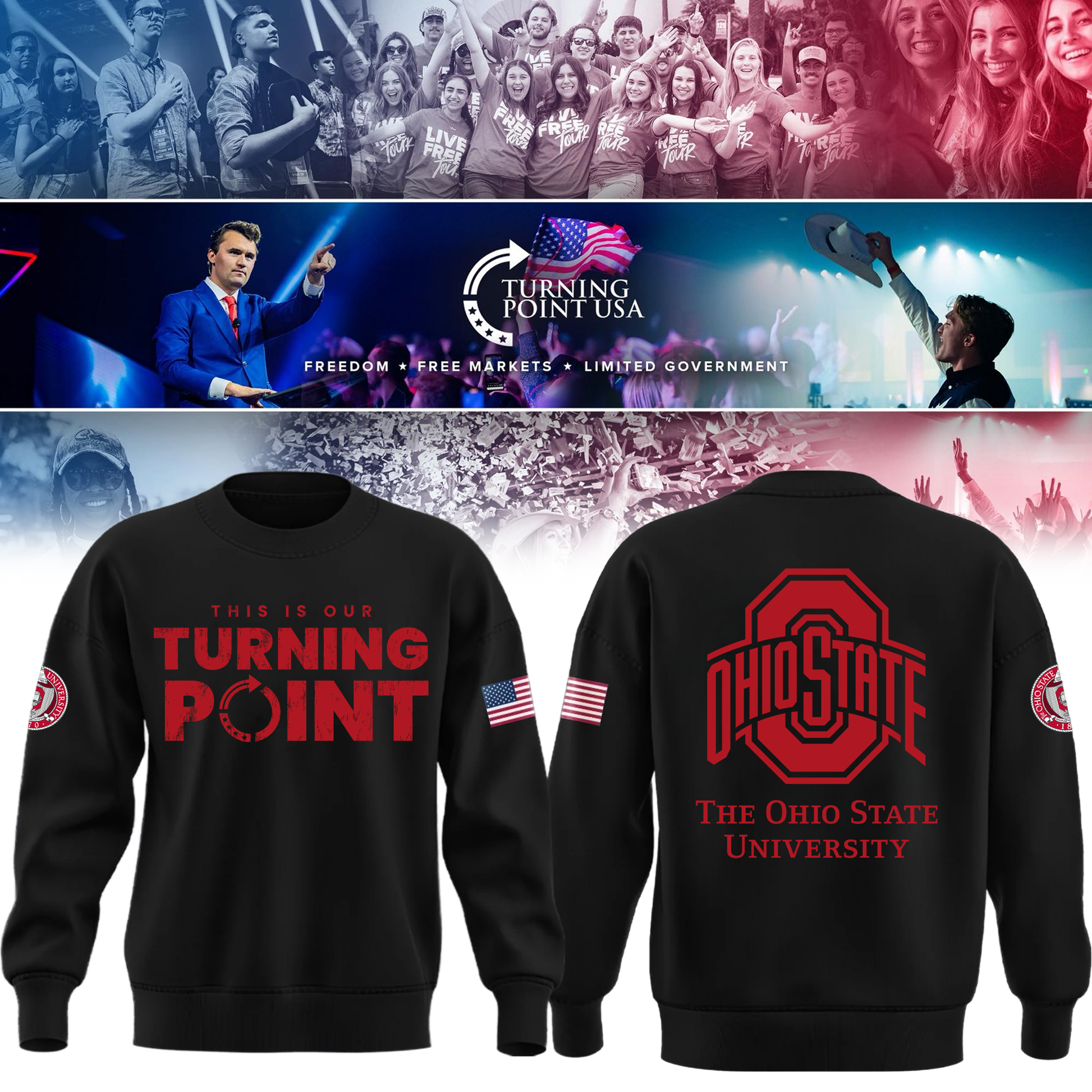 Limited Edition Ohio State Buckeyes x Turning Point USA Sweatshirt