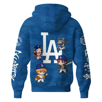 Los Angeles Dodgers MLB x Demon Slayer Special Edition Hoodie 2025