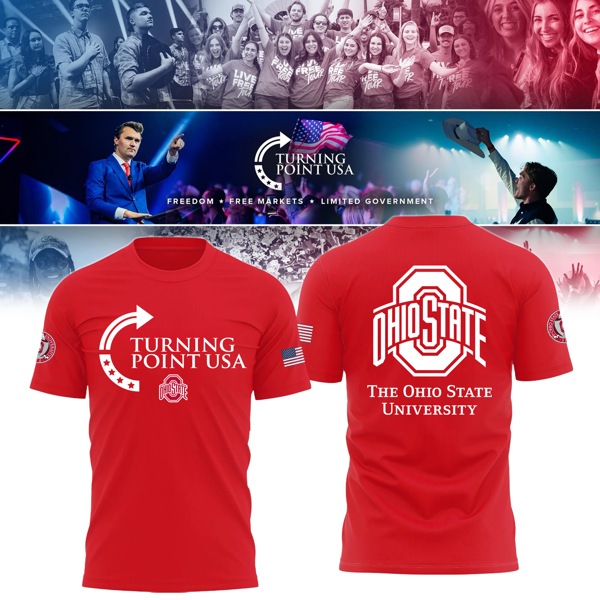 Limited Edition Ohio State Buckeyes x Turning Point USA T-Shirt