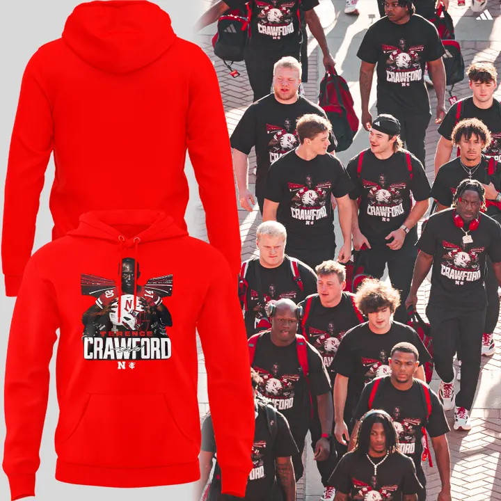 Exclusive Version Nebraska Football x Crawford Red Hoodie 2025