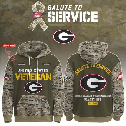 UGA Salute To Service Limited Editions Hoodie