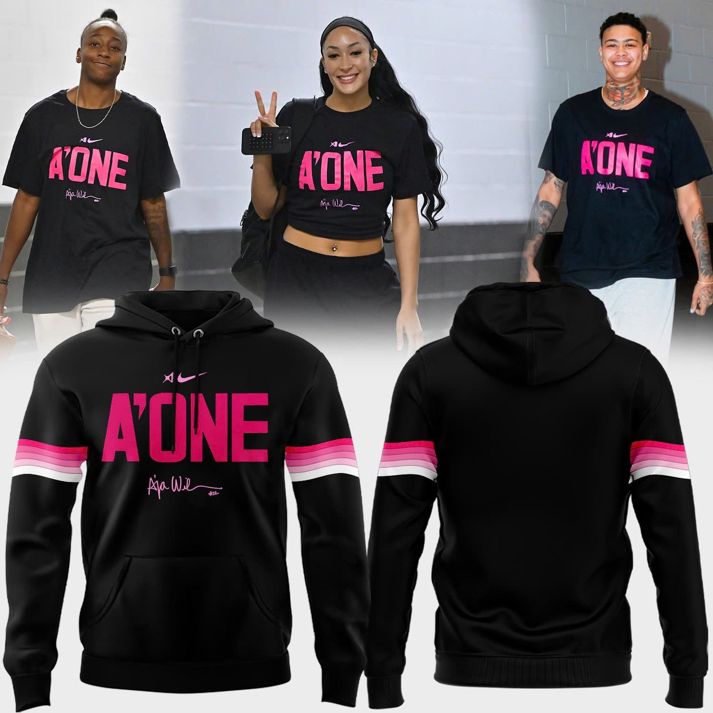 Special New A'ja Wilson A’ONE Las Vegas Aces Hoodie 2