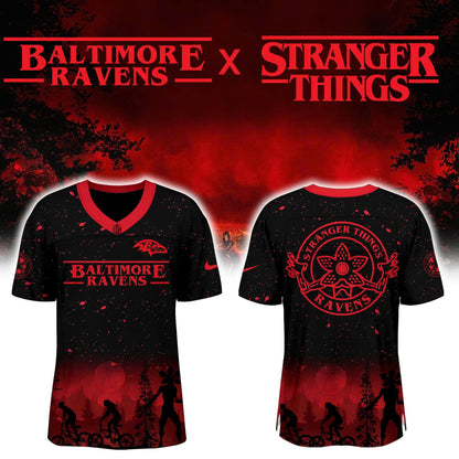 Adult Baltimore Ravens x Stranger Things Combo Jersey | Jogger | Cap
