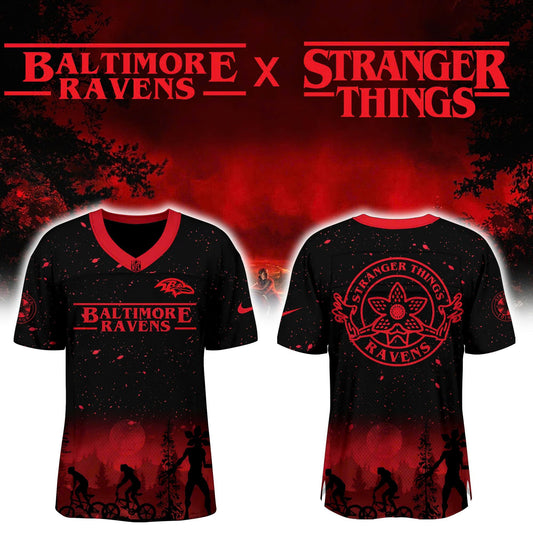 Adult Baltimore Ravens x Stranger Things Combo Jersey | Jogger | Cap