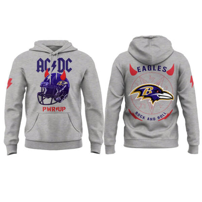 Baltimore Ravens Football Helmet PWR UP US Tour 2025 Hoodie