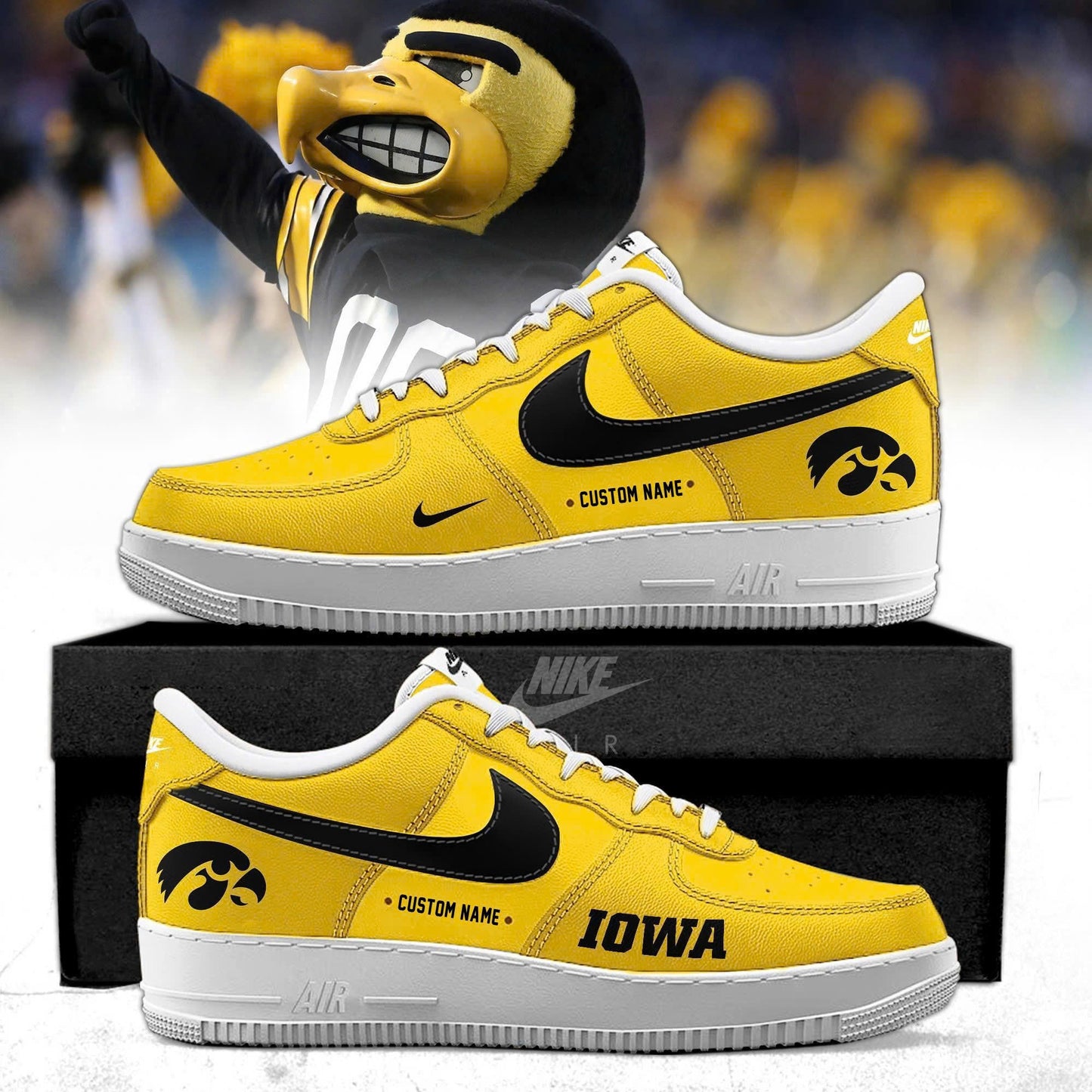 Iowa Hawkeyes Special Edition AF1 Sneakers