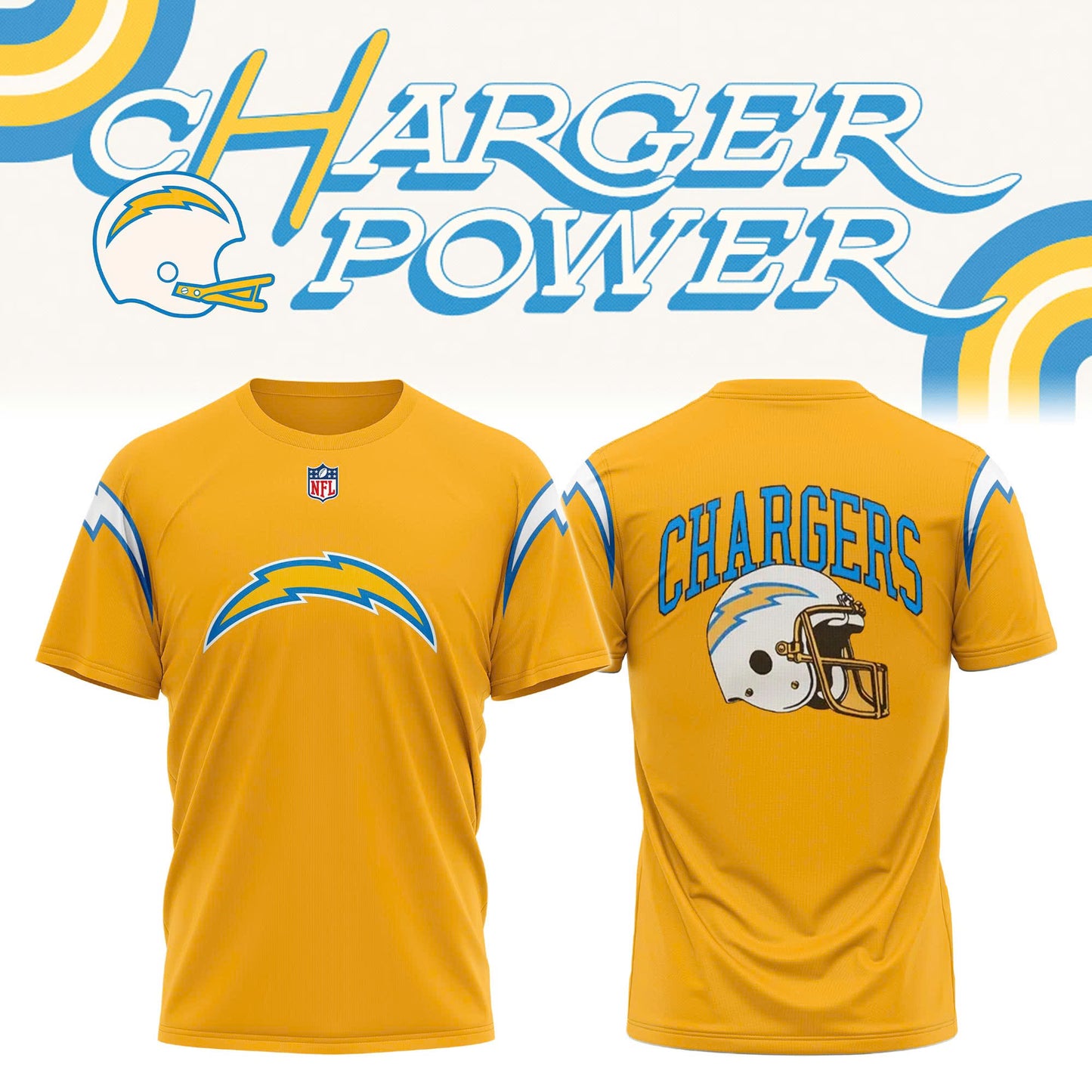 LA Chargers Power Tshirt Limited Edition + Selling Out Fast