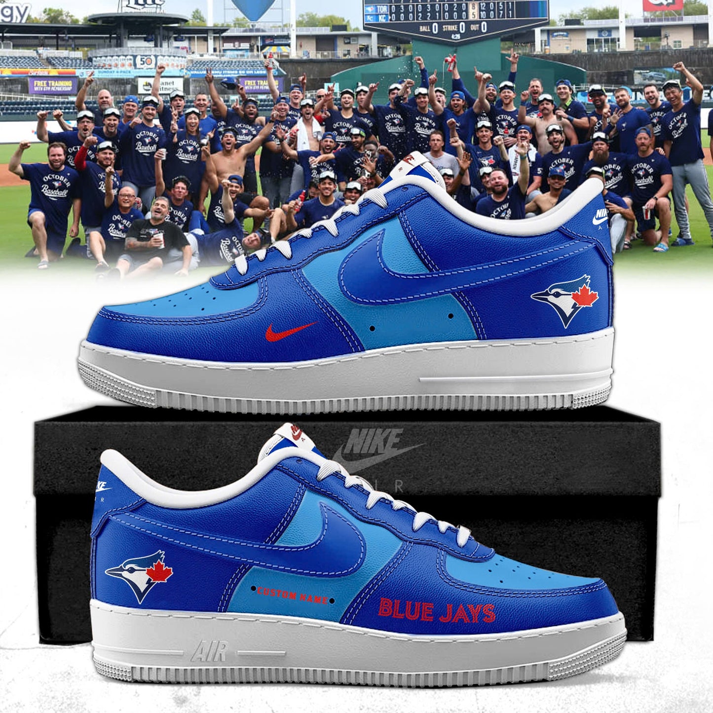 ..Toronto Blue Jays Special Edition AF1 Sneakers