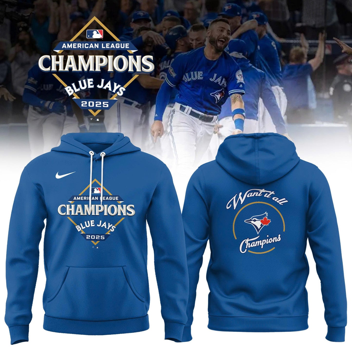 _ Toronto Blue Jays – 2025 American League Champions Hoodie