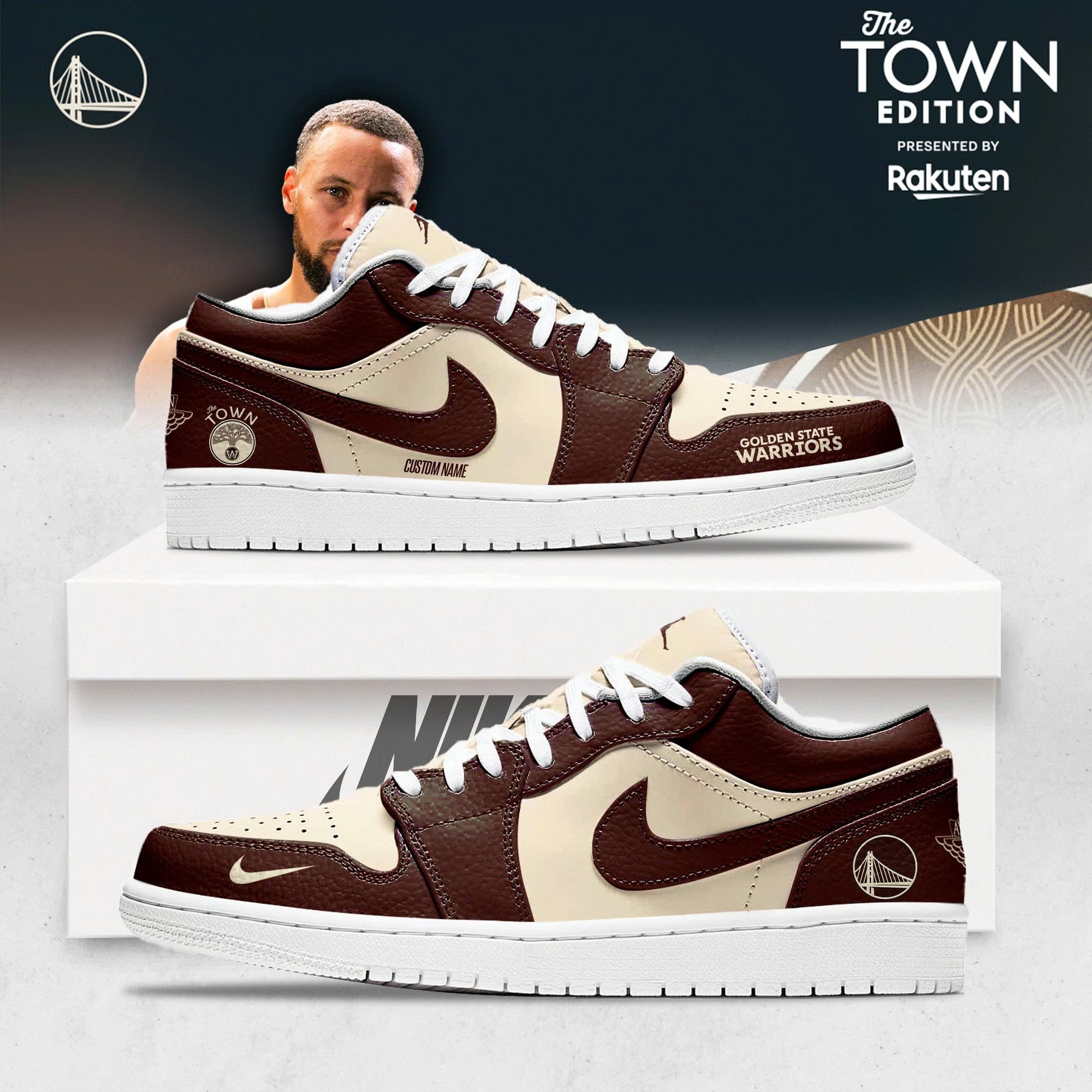 _Golden State Warriors 2025-26 City Edition Air Jordan 1 Low Sneaker